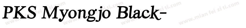 PKS Myongjo Black字体转换